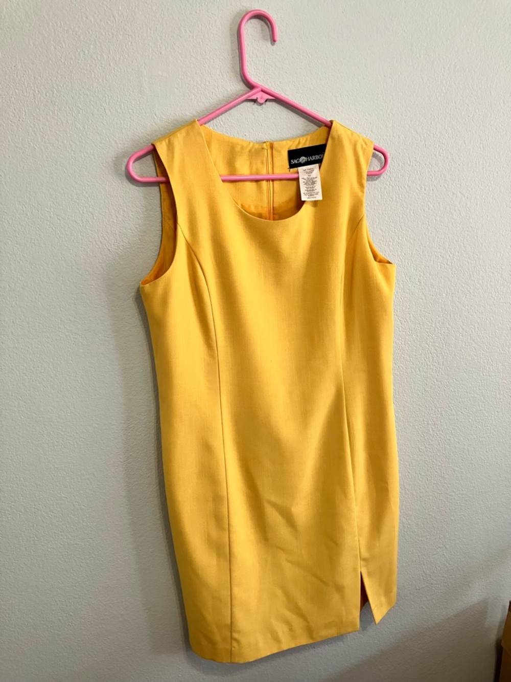 Sag Harbor Bright Yellow Pencil Dress
